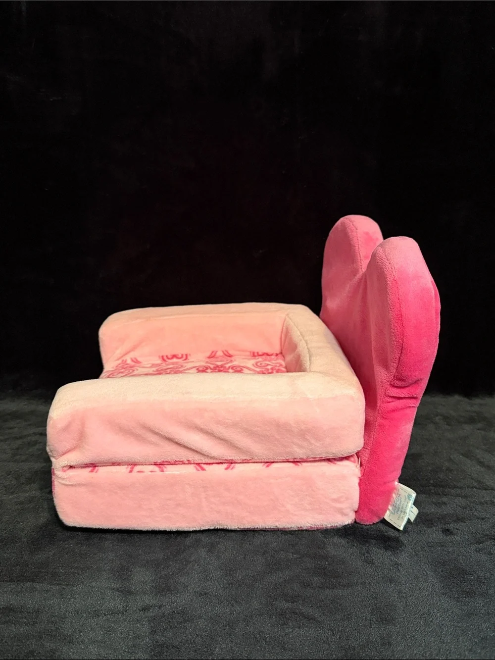 Build-A-Bear Pink Heart Plush Foldable Bed Chair Can be used for 18” Dolls